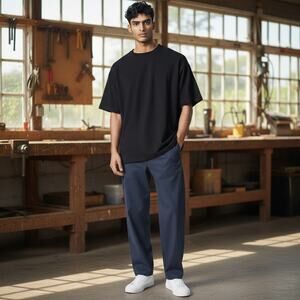 Carhartt Pants Mens 40X34 Tag (Actual 38X31) Dark Blue Relaxed Fit Duck Fabric